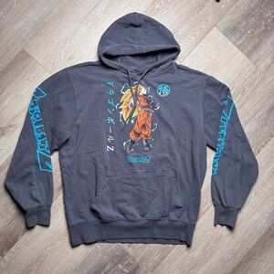 Y2K Dragonball Z Men’s Hoodie Size Large Grey
